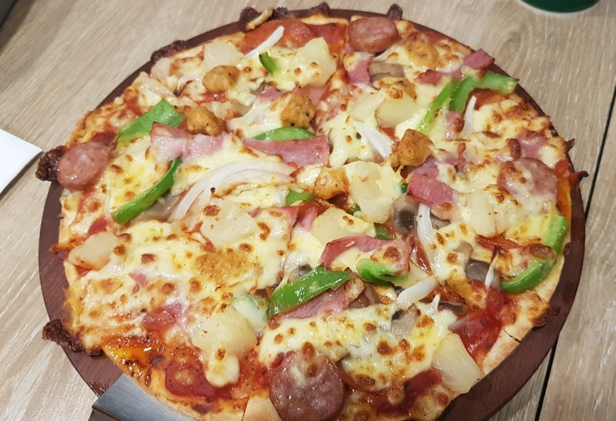 Pizza in einem Restaurant in Pattaya