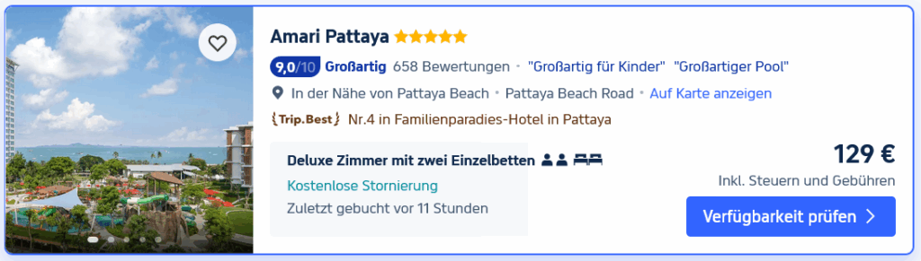 Pattaya - Hotelempfehlungen für zentral Pattaya, Naklua, Jomtien & die Beach Road 25 Amari Pattaya