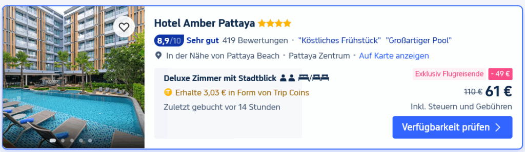 Pattaya - Hotelempfehlungen für zentral Pattaya, Naklua, Jomtien & die Beach Road 8 Amber Hotel Screenshot 1