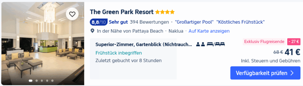 Pattaya - Hotelempfehlungen für zentral Pattaya, Naklua, Jomtien & die Beach Road 15 Green Park Resort Pattaya