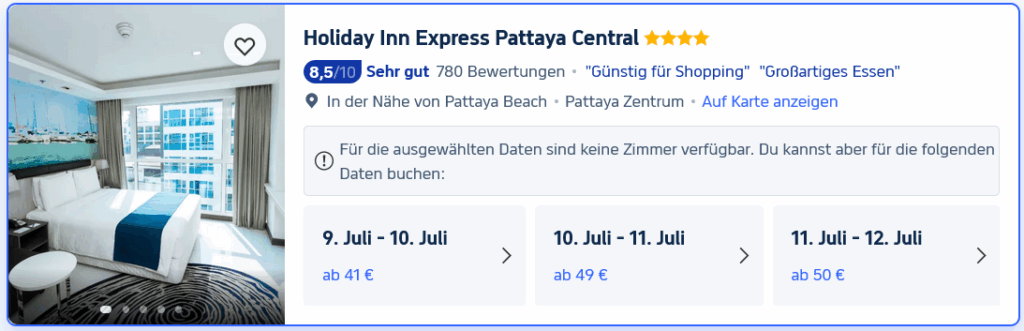 Pattaya - Hotelempfehlungen für zentral Pattaya, Naklua, Jomtien & die Beach Road 11 Holiday INN Express Pattaya 1