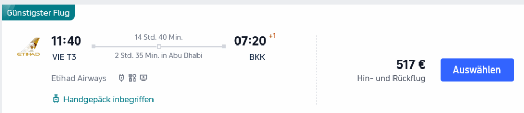 Screenshot EY Wien BKK Trip 1