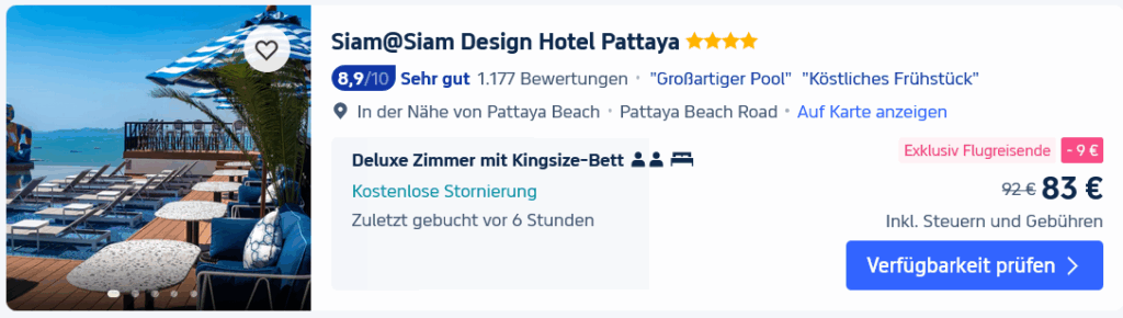 Pattaya - Hotelempfehlungen für zentral Pattaya, Naklua, Jomtien & die Beach Road 29 Siam Siam Design Pattaya 1