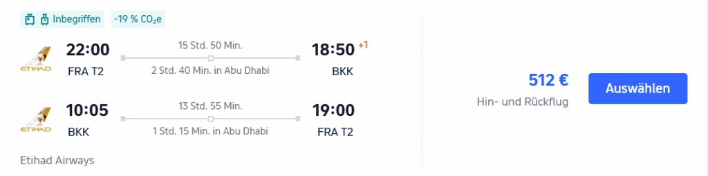 Herbst-Deal: Im August, September & Oktober mit Gulf Air & Etihad Airways für 478 Euro von Deutschland nach Bangkok - Hin-und Rückflug, inklusive Aufgabegepäck 7 Screenshot EY 10.09. 25.09.25