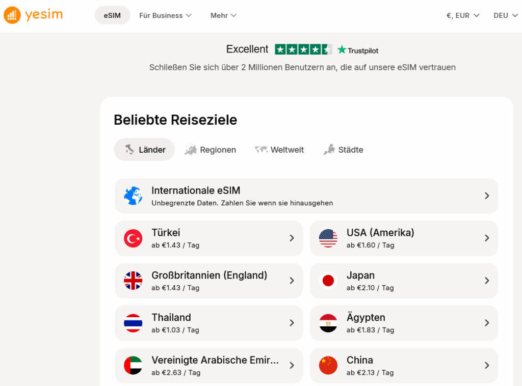 Nützliche Links 10 Yesim Screenshot