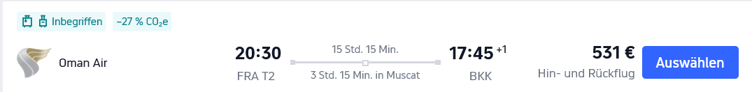 OMAN Air FRA BKK Februar 2026