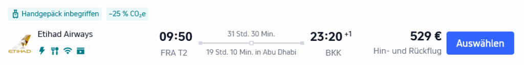 TOP Deal nach Thailand: Mit Etihad Airways oder SAS im Spätwinter für 490 € nach Bangkok 9 EY FRA BKK Februar 2026
