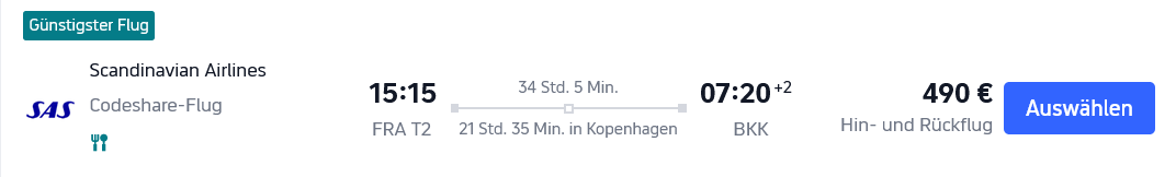 TOP Deal nach Thailand: Mit Etihad Airways oder SAS im Spätwinter für 490 € nach Bangkok 8 SAS FRA BKK 07.02. 23.02.2026