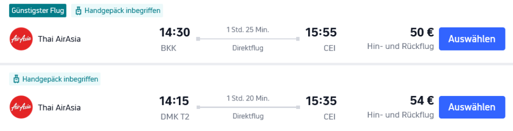 Air Asia BKK Chiang Rai