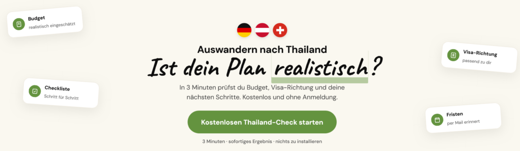 Euer Auswanderungs-Planer für Thailand: Klasse Tool für Eure Auswanderung 4 Auswandern planen