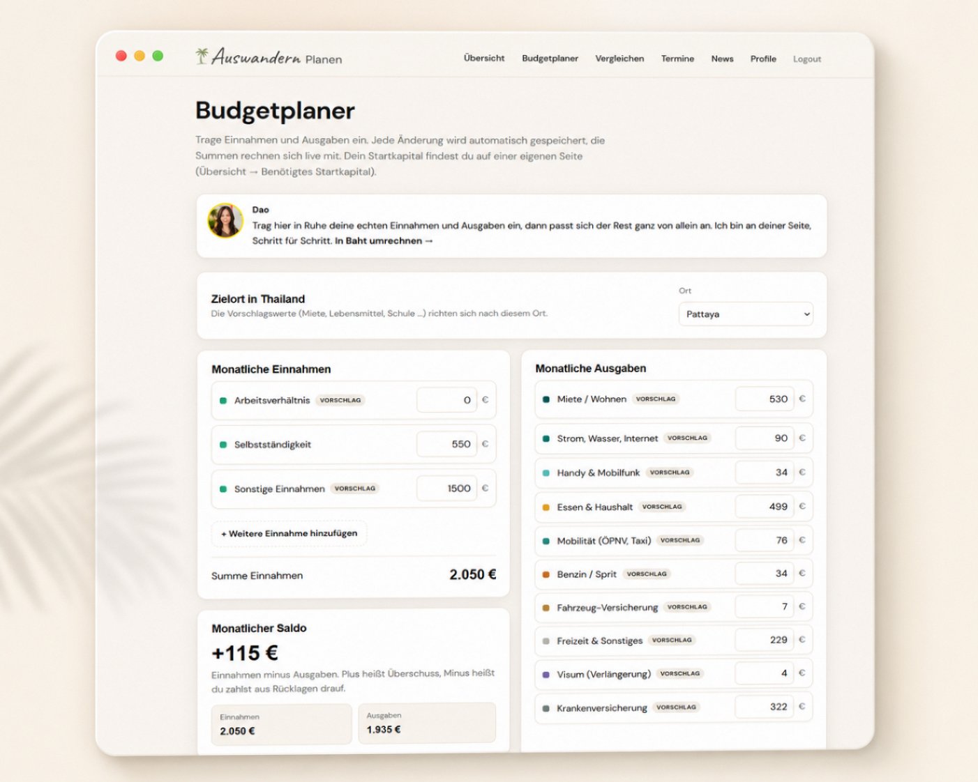 Euer Auswanderungs-Planer für Thailand: Klasse Tool für Eure Auswanderung 3 Thailand Auswandern Check Digistore 24 Budget